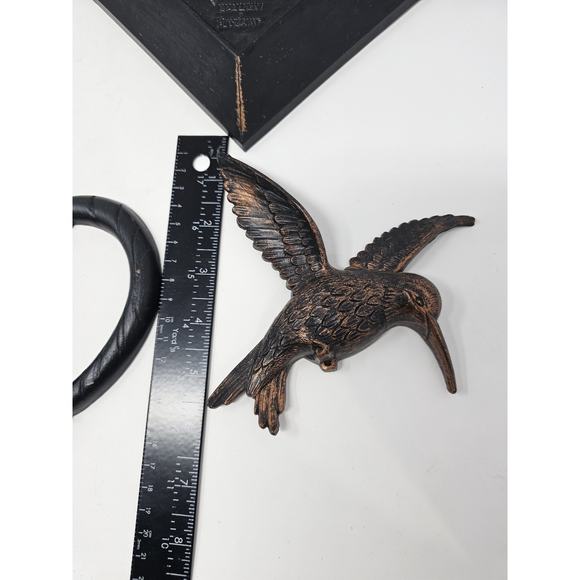 Vintage HOMCO COPPERCO Kitchen Wall Plaque 70s Coffee Pot Tea Kettle Hummingbird - Picture 13 of 14